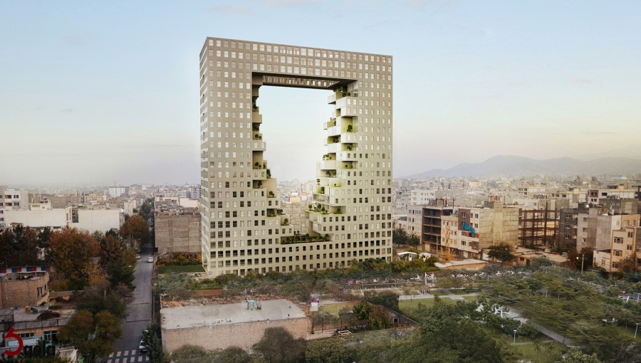 معماری برج اکولوژیک ونداد در مشهد