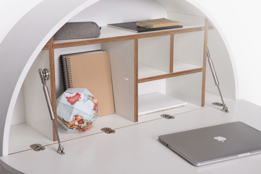 طراحی میز و کتابخانه برای فضاهای محدود